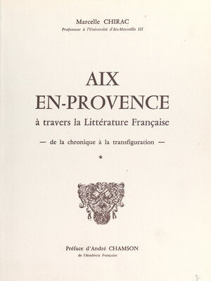 cover image of Aix en-Provence à travers la littérature française
